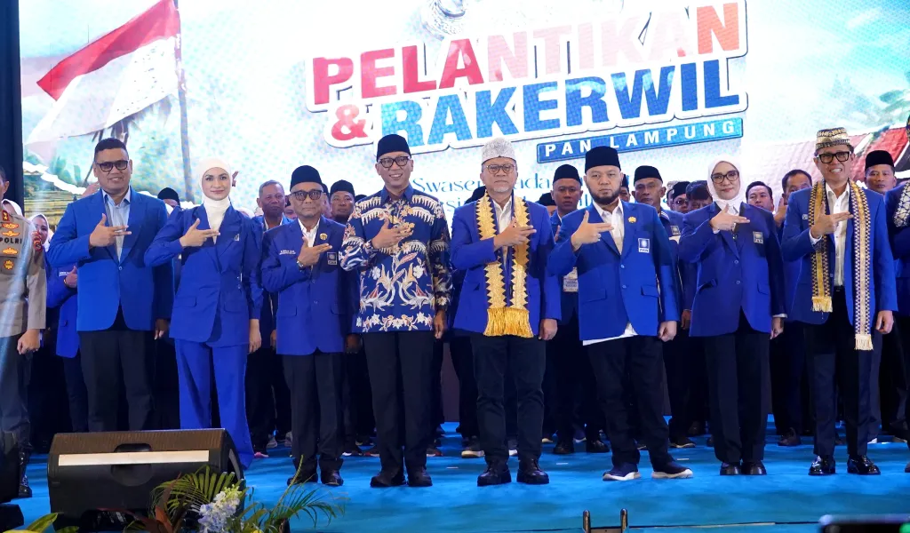 Gubernur Rahmat Mirzani Djausal Hadiri Pelantikan Pengurus DPW, DPD, dan DPC PAN se-Provinsi Lampung