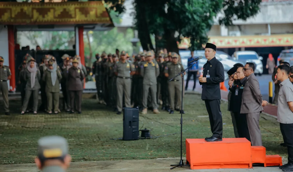 Pimpin Apel Pembinaan Satpol PP, Sekdaprov Marindo Kurniawan Tekankan Profesionalisme dan Soliditas Aparatur